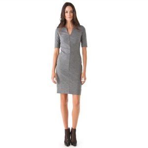 Diane von Furstenberg Gray Wool Aurora Sheath Pencil Dress | Size 10